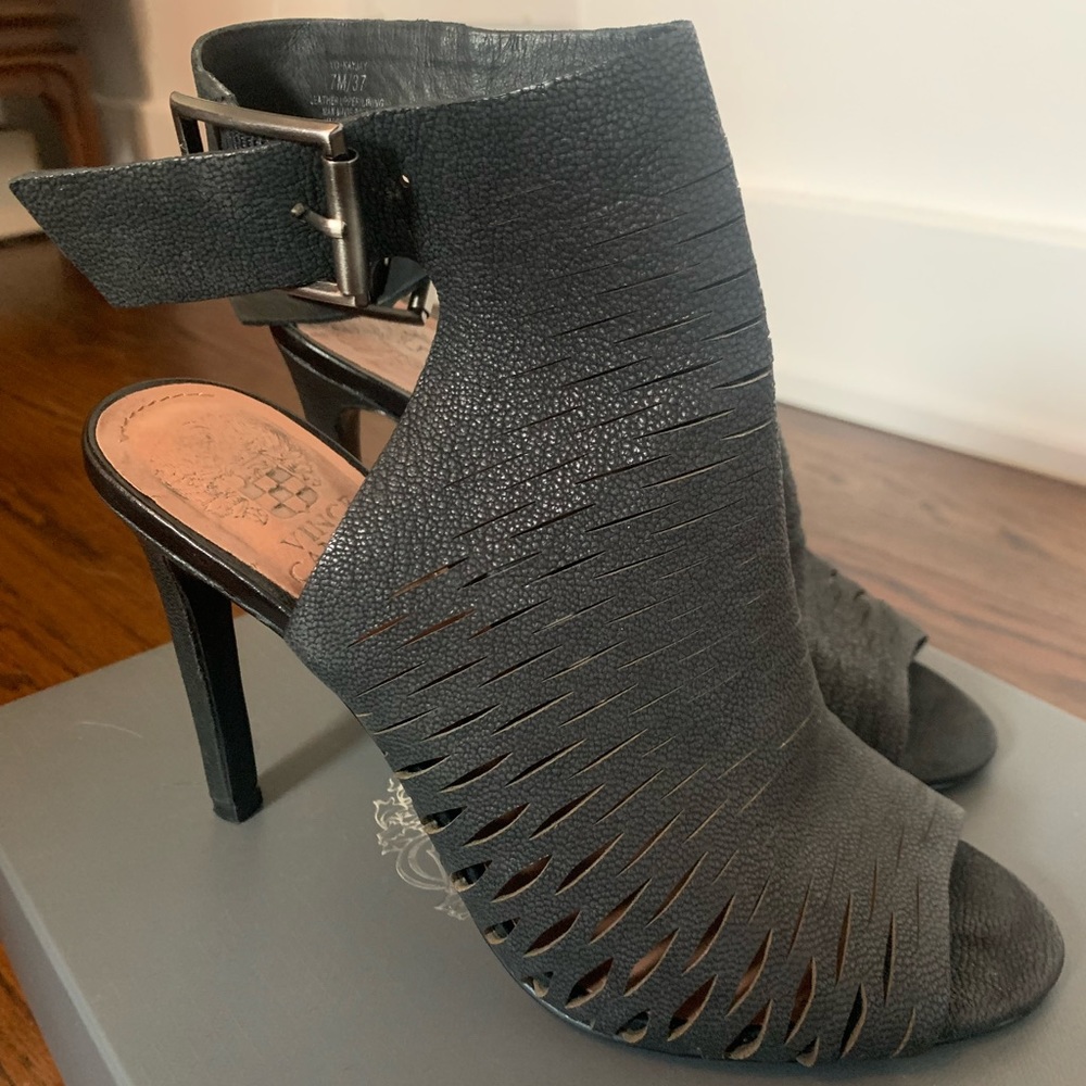 Vince Camuto Laser Cut Leather Heels